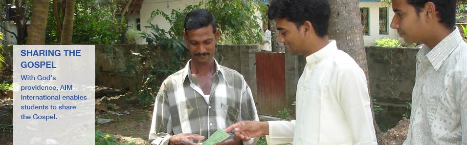 Sharing the Gospel: With God's Providence, AIM International enables students to share the gospel.